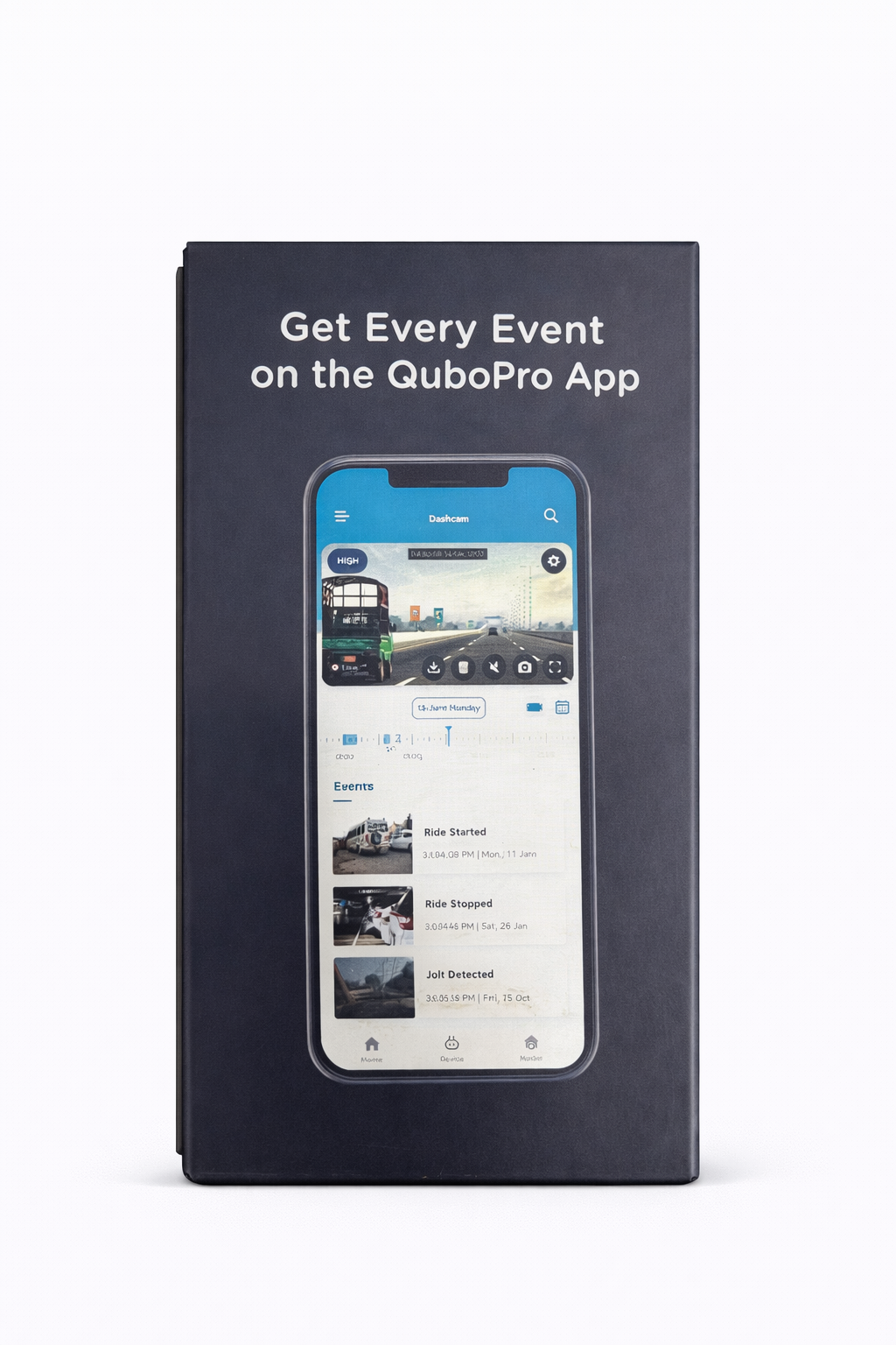 Qubo Smart Dashcam Pro X – 24/7 Driving Security